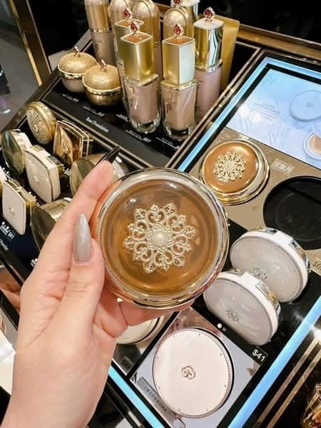 Set cushion whoo hoa hiên fullsize fullbox kèm lõi + cọ tán